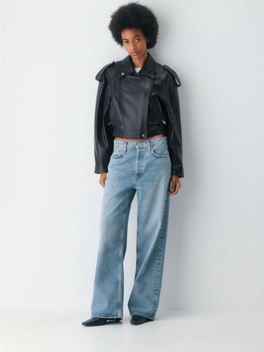 Agolde Low Slung Baggy Wide Leg Jeans in Libertine 30 Relaxed Fit